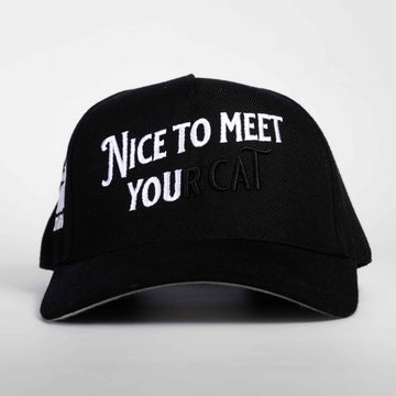 Nice to Meet Your Cat Hat - 3D Embroidery