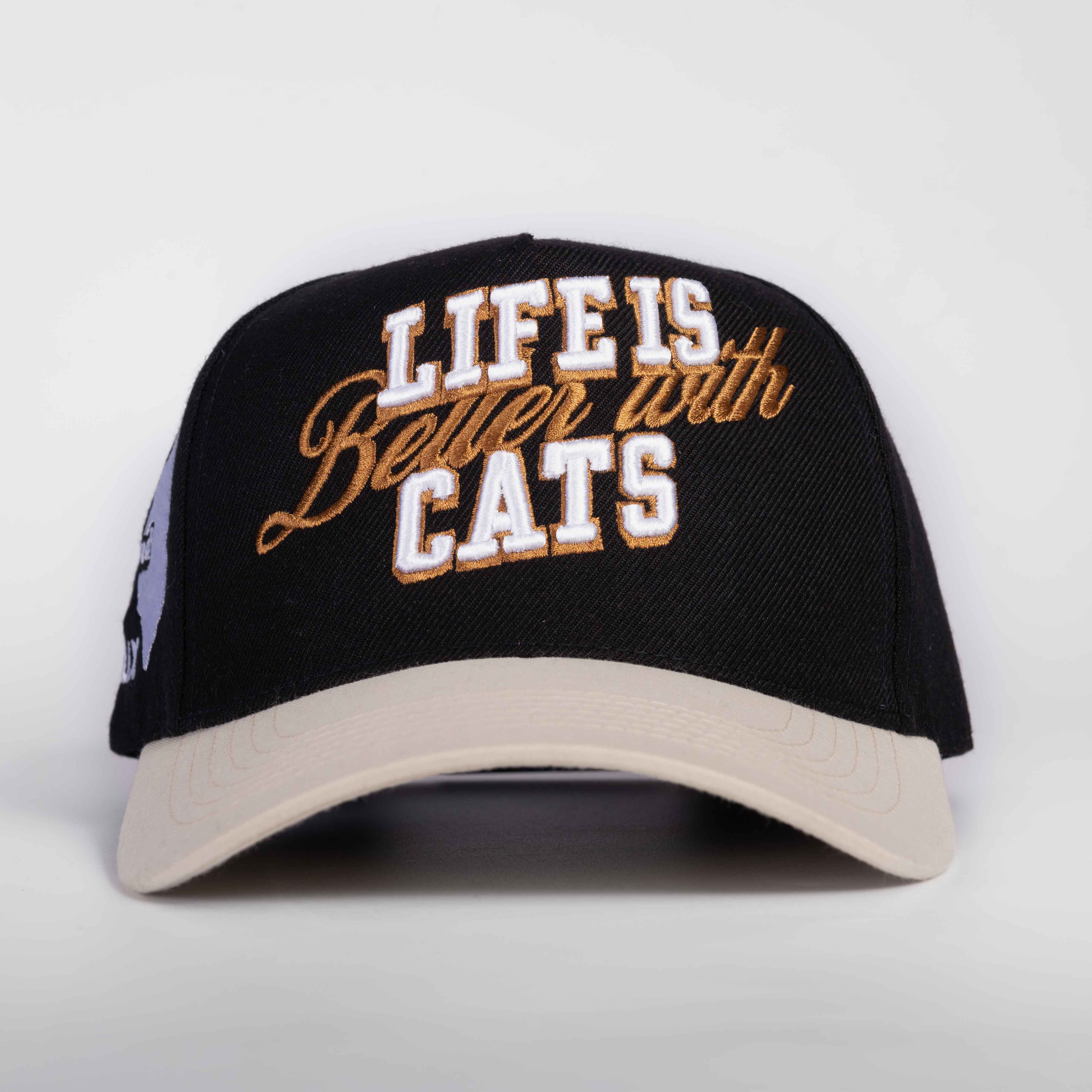 Life Is Better with Cats Hat - 3D Embroidery