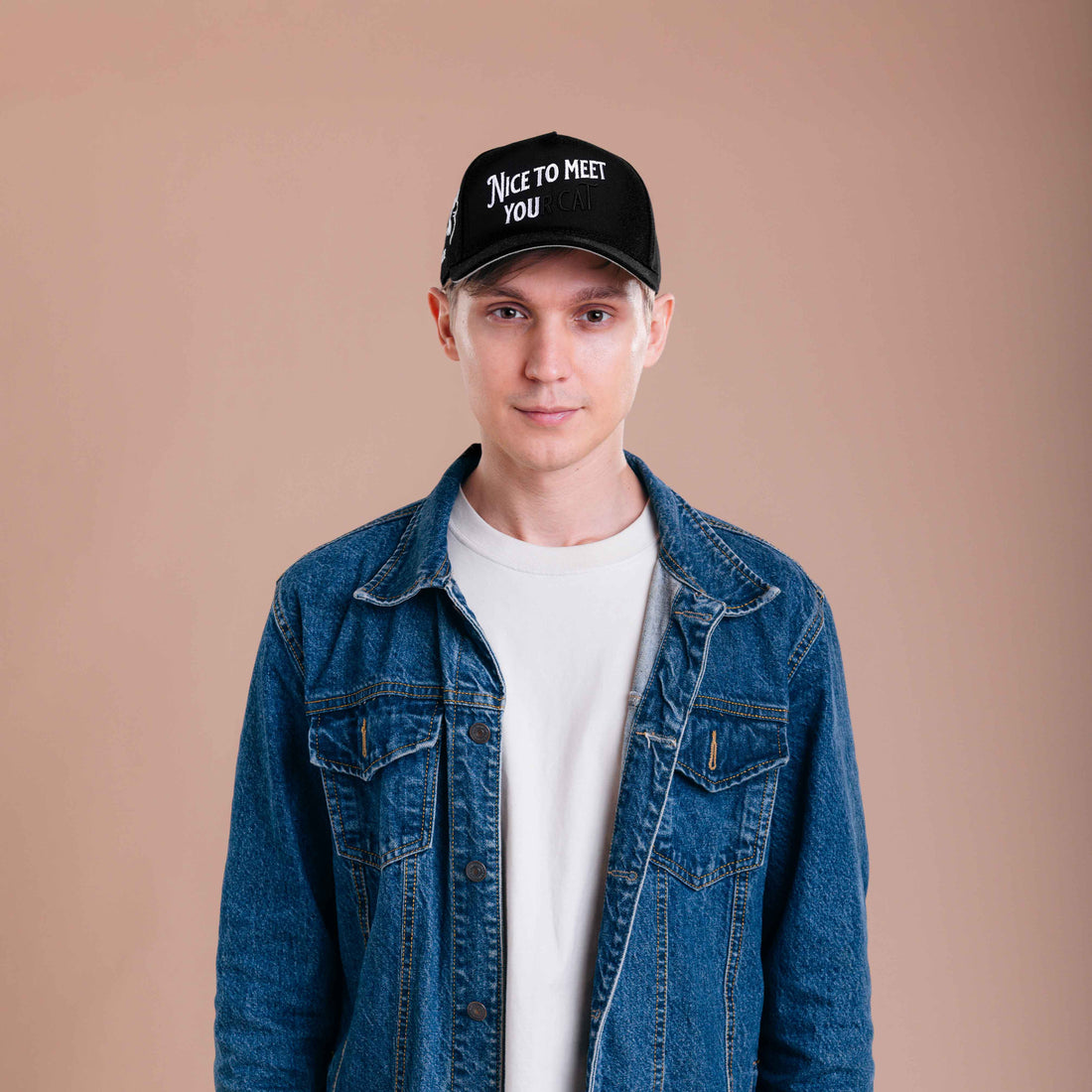Nice to Meet Your Cat Hat - 3D Embroidery