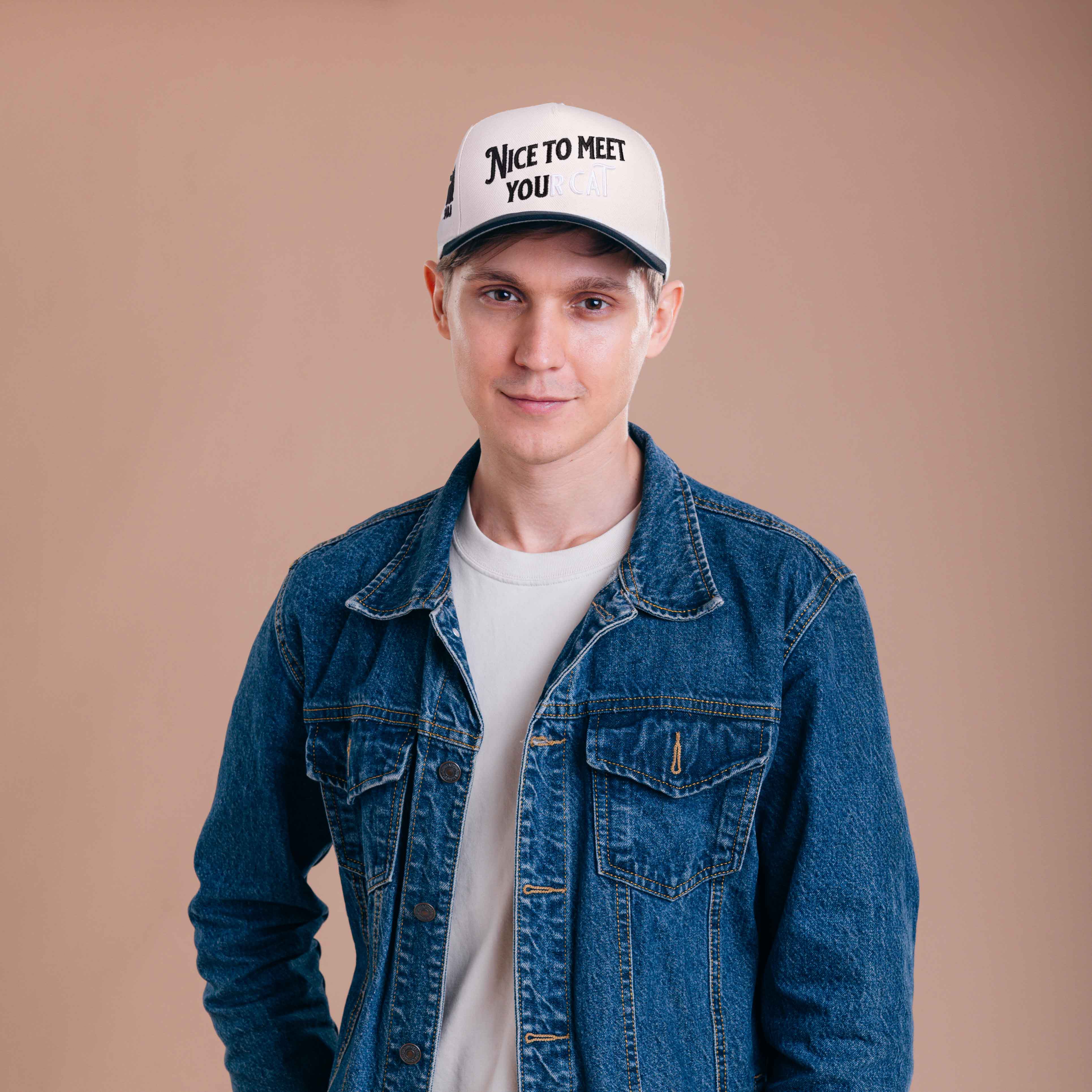 Nice to Meet Your Cat Hat - 3D Embroidery