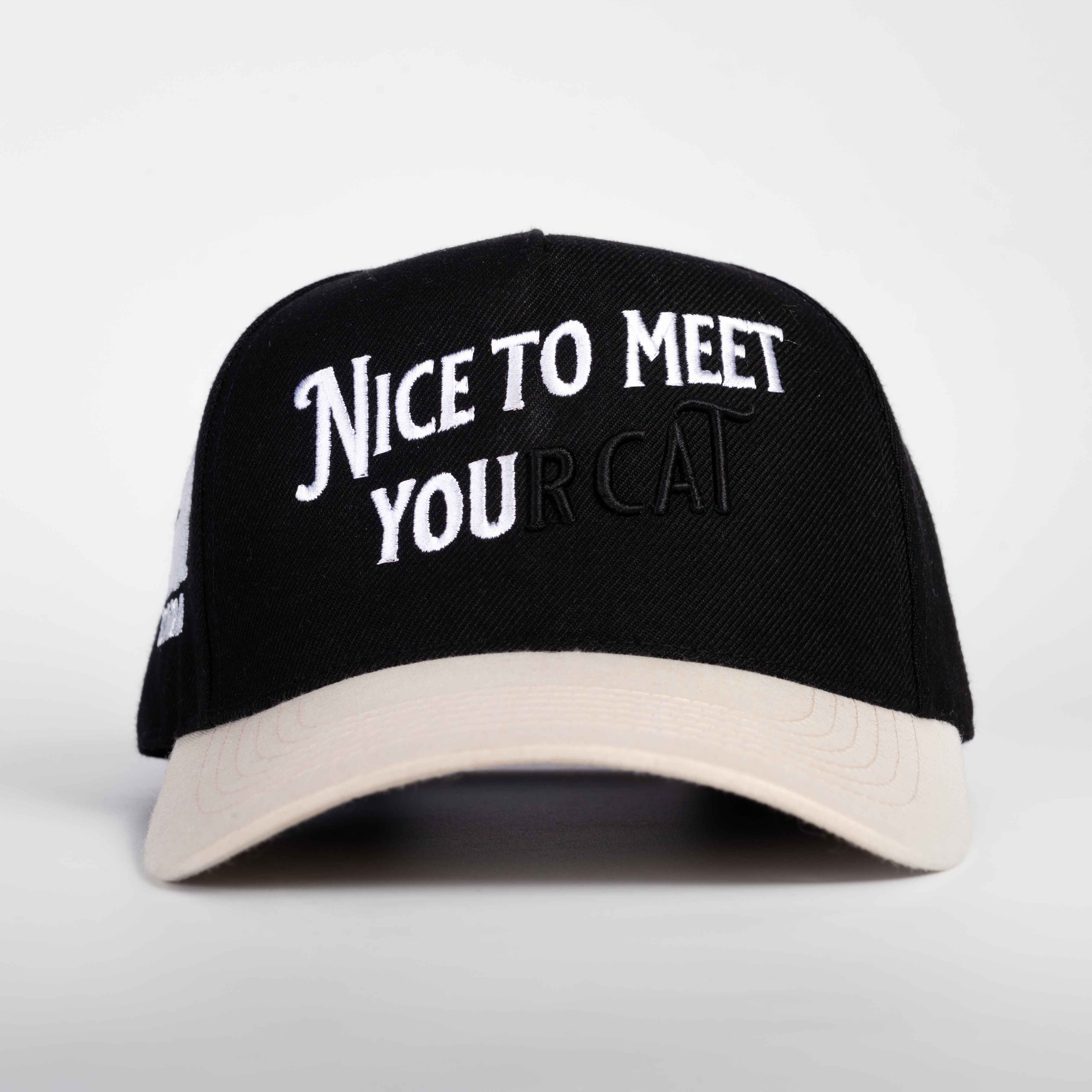 Nice to Meet Your Cat Hat - 3D Embroidery