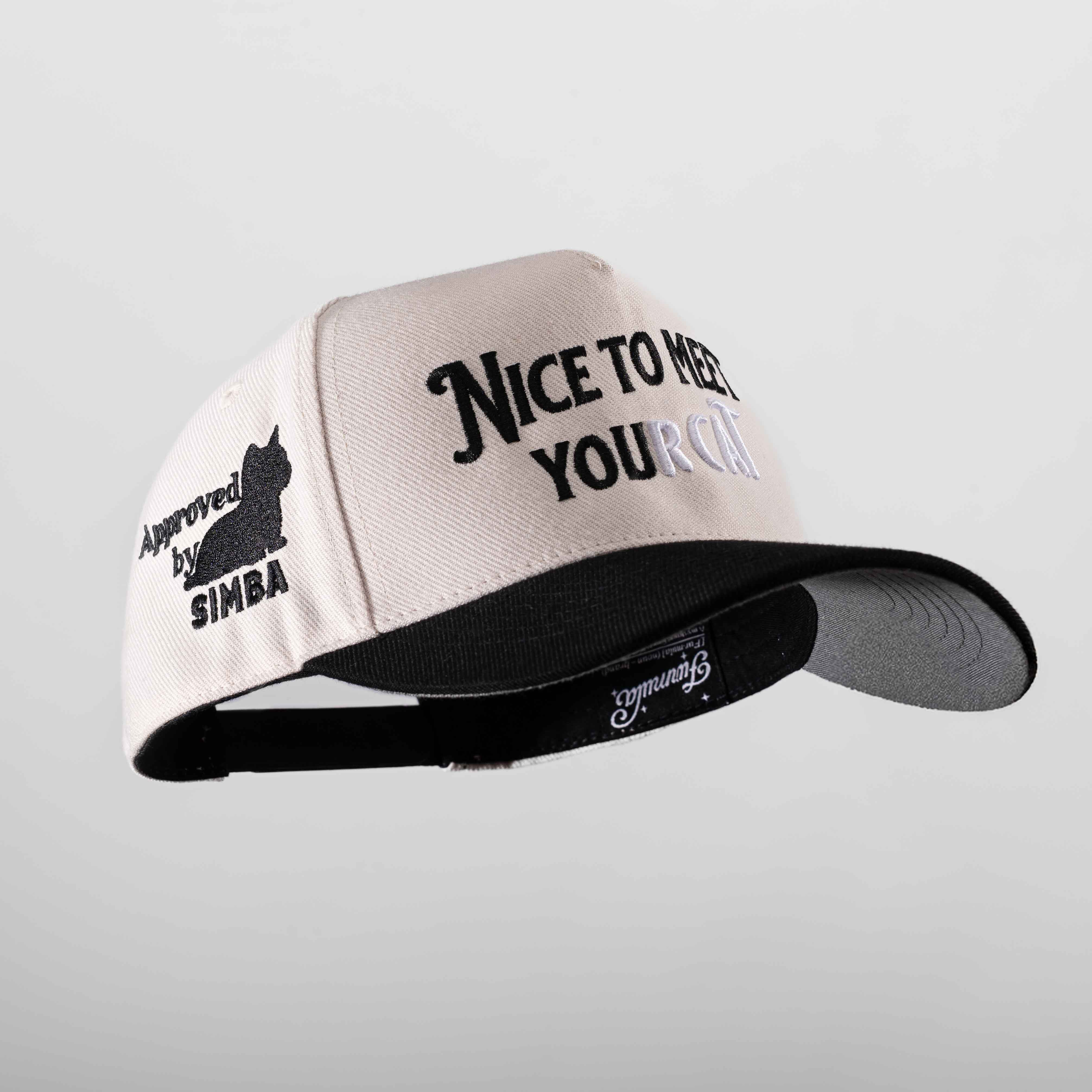 Nice to Meet Your Cat Hat - 3D Embroidery