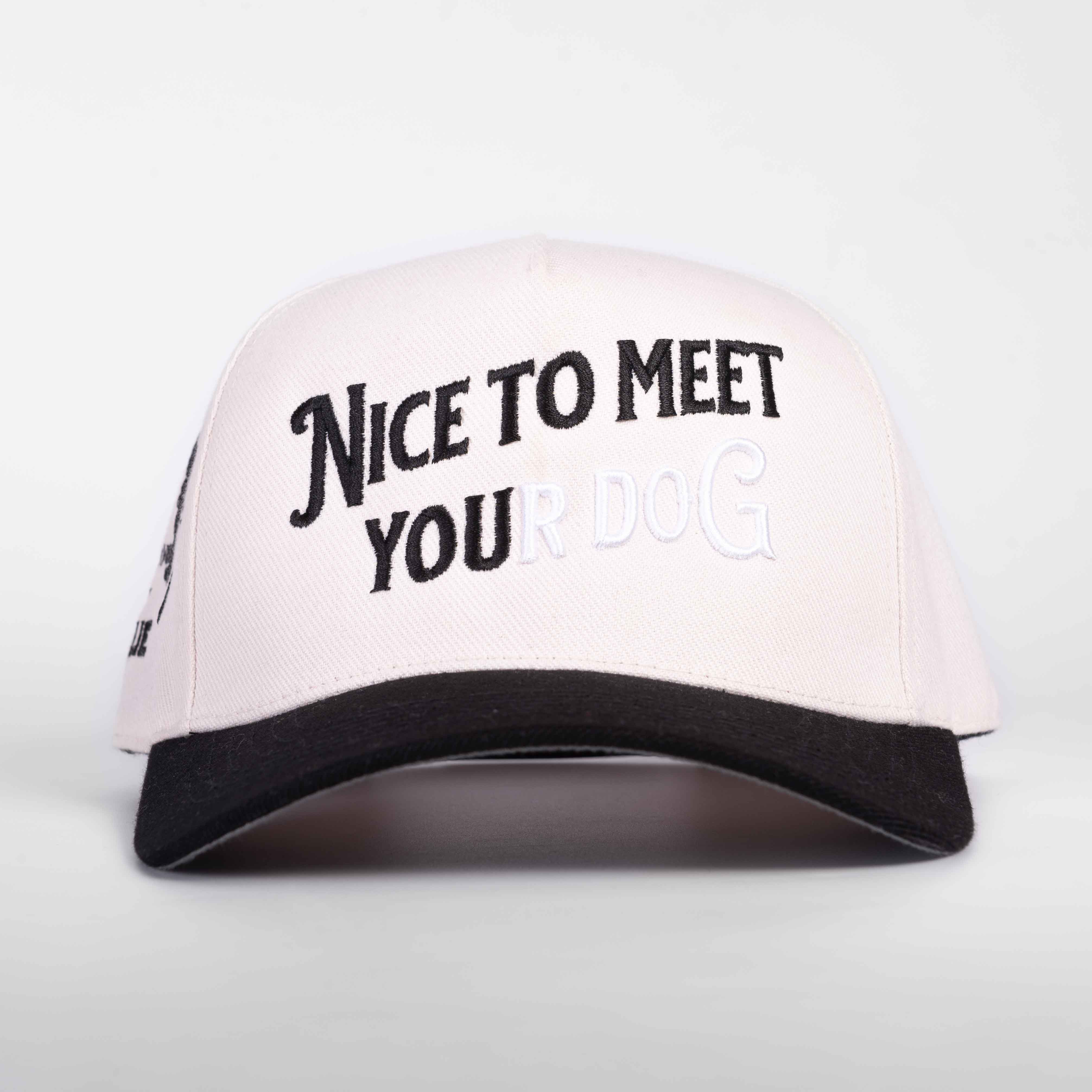 Nice to Meet your Dog Hat - 3D Embroidery