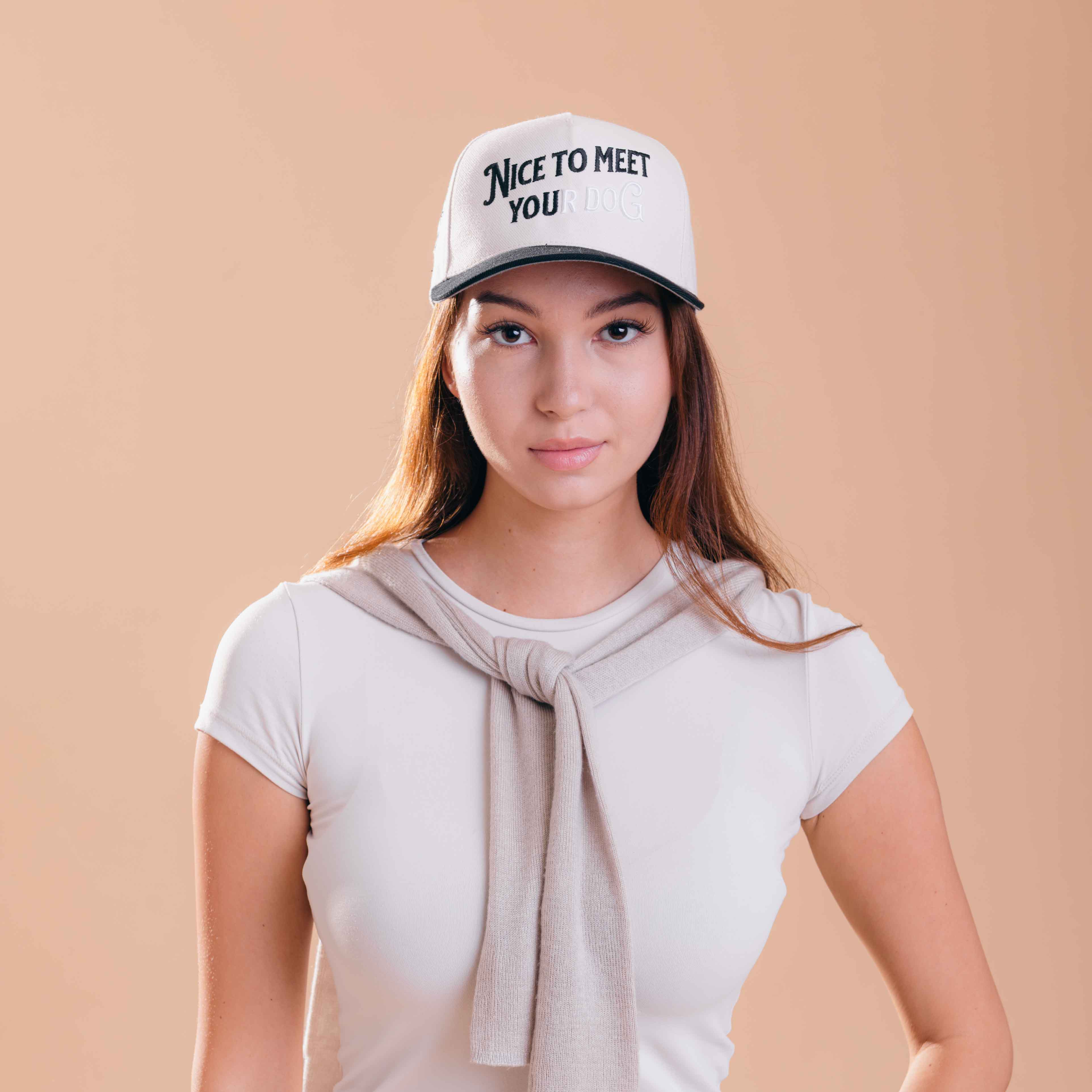 Nice to Meet your Dog Hat - 3D Embroidery