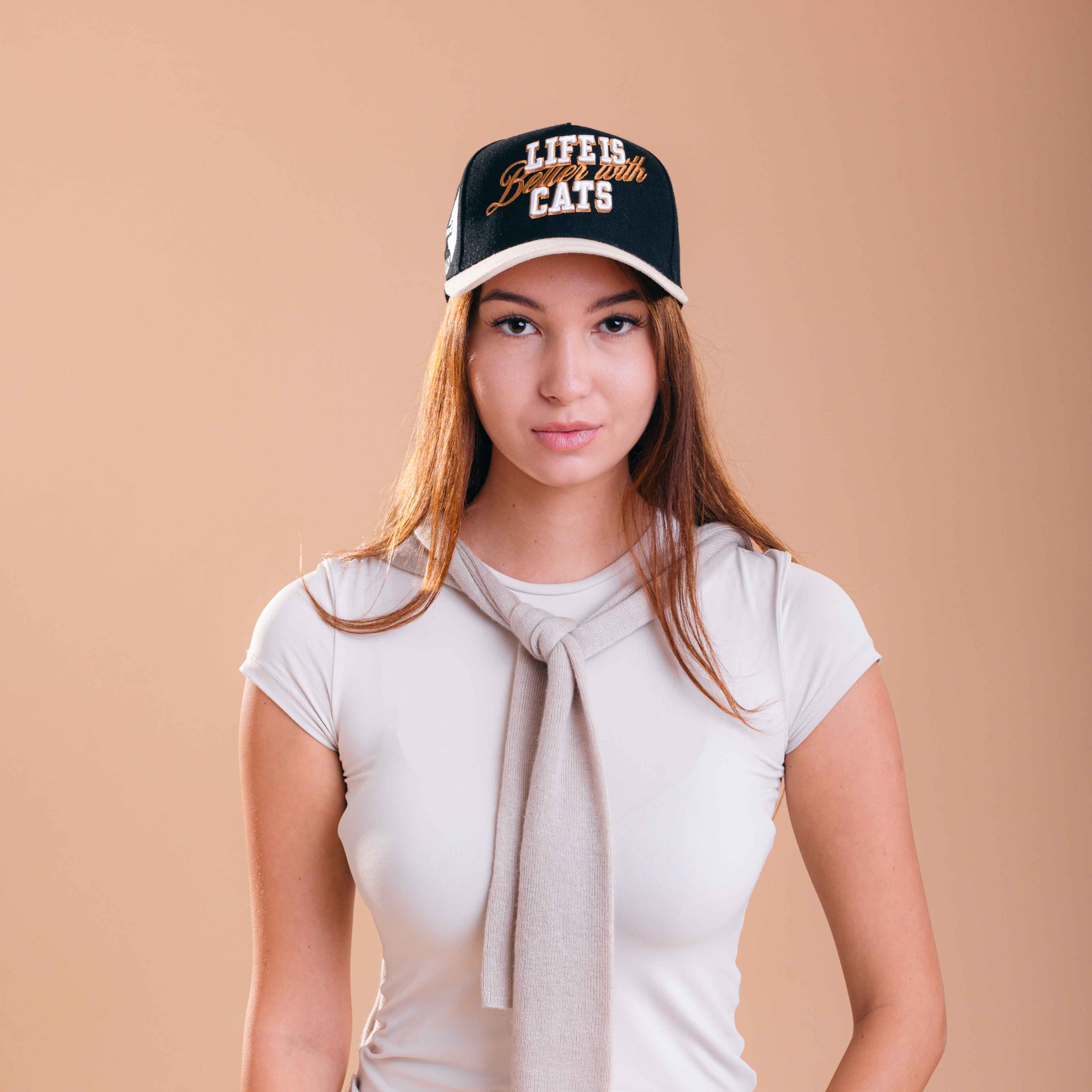 Life Is Better with Cats Hat - 3D Embroidery