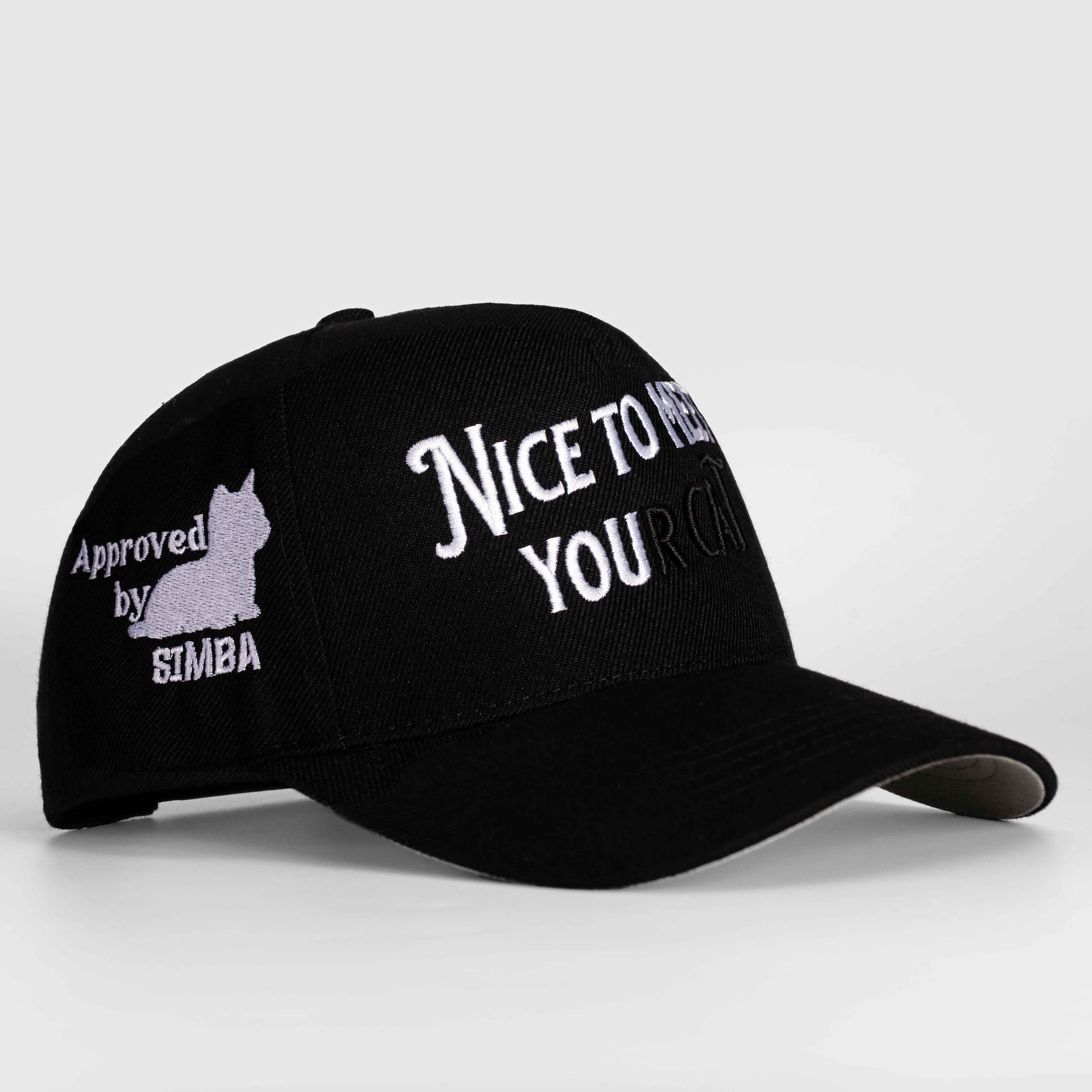 Nice to Meet Your Cat Hat - 3D Embroidery